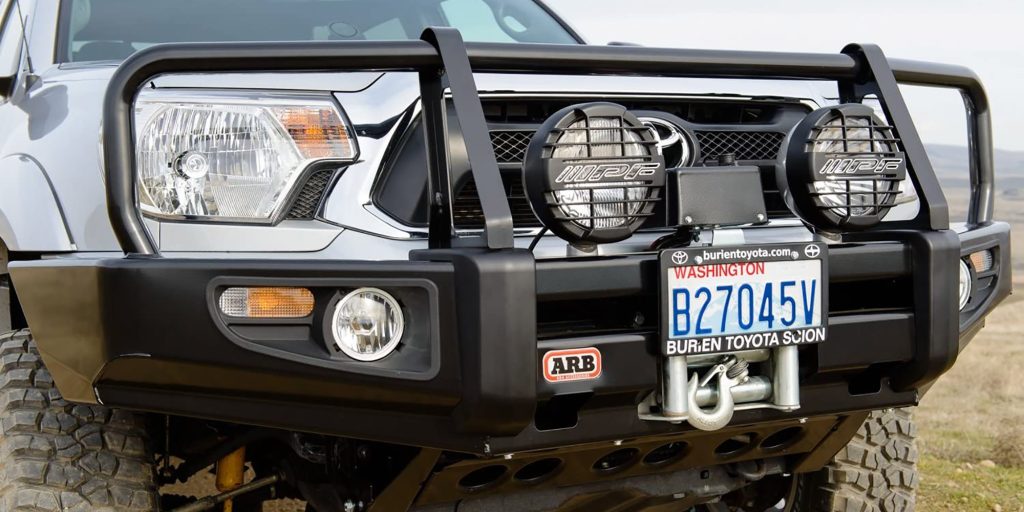 off-road steel bumper - lights