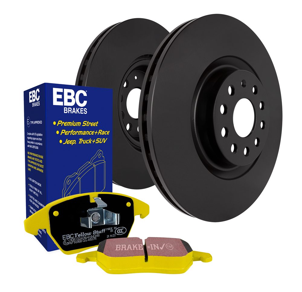 S13 Kits Yellowstuff Sport Brake Pads and Black RK Rotors