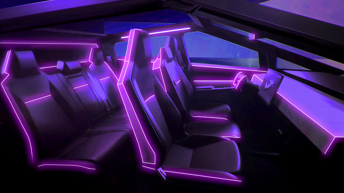 interior lights tesla cybertruck